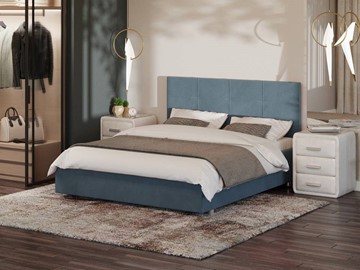 Кровать 2-спальная Neo 180х200, Велюр (Monopoly Прованский синий (792)) в Рязани