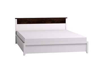 Кровать Норвуд 32 с гибкими ламелями металл, Белый-Орех шоколадный в Рязани