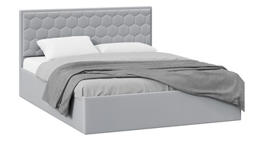 Кровать 2-спальная с подъемным механизмом Порто (Велюр Confetti Silver) без заглушины в Рязани