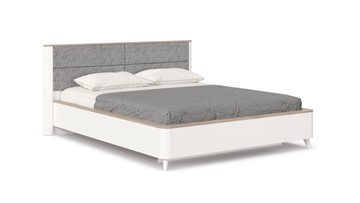 Кровать спальная Стефания 1600 с кроватным основанием ЛД 413.150, Дуб Маувелла PR/Белый в Рязани