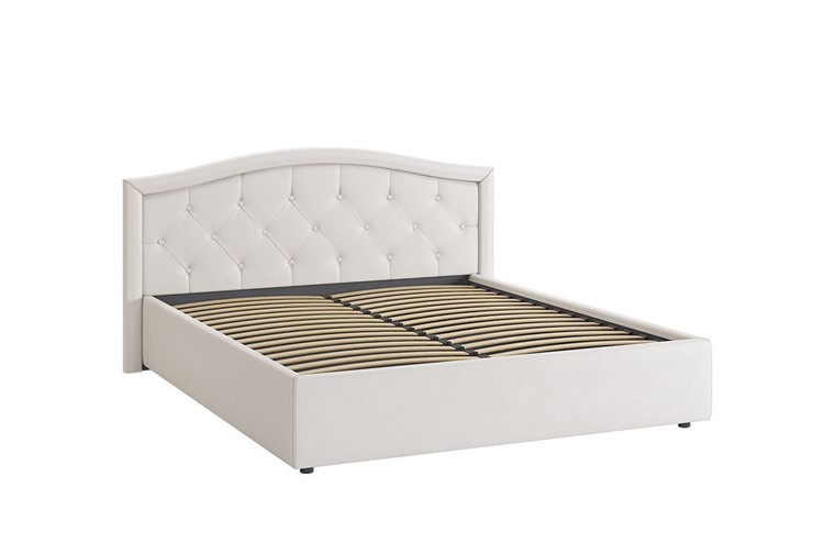 Спальная кровать Верона 1,6 белый (экокожа) в Рязани - изображение 2