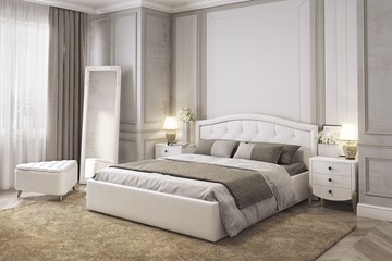Спальная кровать Верона 1,6 белый (экокожа) в Рязани - предосмотр 3