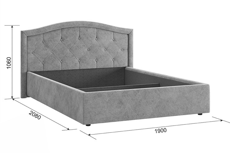 Спальная кровать Верона 1,6 белый (экокожа) в Рязани - изображение 4