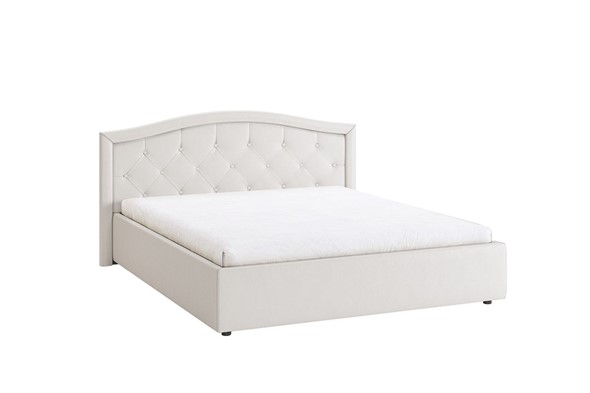 Спальная кровать Верона 1,6 белый (экокожа) в Рязани - изображение