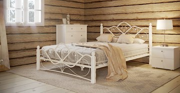 Спальная кровать Венера 1, 1400, белый/белый в Рязани