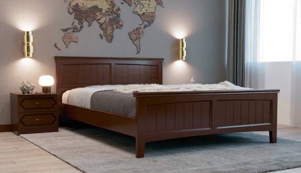 Полуторная кровать Грация-4 (Орех) 140х200 в Рязани - изображение