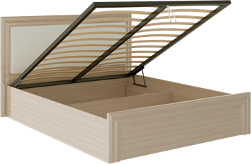 Кровать с механизмом двуспальная Глэдис М32 (Шимо светлый/Белый текстурный) в Рязани - предосмотр 1