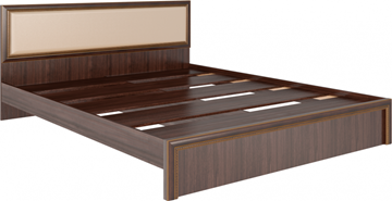 Кровать спальная Беатрис М09 с мягким изголовьем (Орех Гепланкт) в Рязани