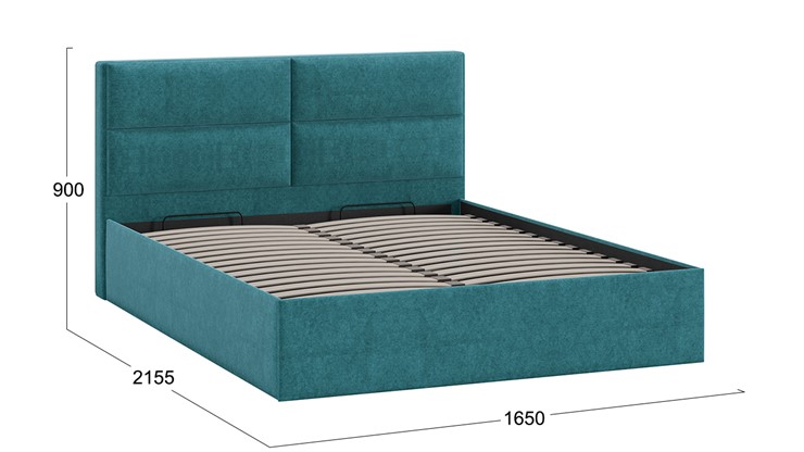 Кровать с механизмом двуспальная Глосс Тип 1 (Микровелюр Jercy Izumrud) в Рязани - изображение 1