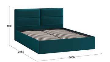 Кровать с подъемным механизмом Глосс Тип 1 (Велюр Confetti Izumrud) в Рязани - предосмотр 1