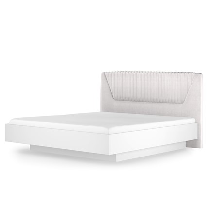 Кровать с механизмом полуторная Марсель-11 (Белый, ткань Catania white) 1400 в Рязани - изображение