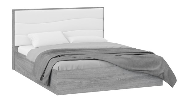 Кровать с подъемным механизмом Миранда тип 1 (Дуб Гамильтон/Белый глянец) в Рязани - изображение