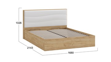 Кровать с механизмом двуспальная Миранда тип 1 (Дуб крафт золотой/Белый глянец) в Рязани - предосмотр 1