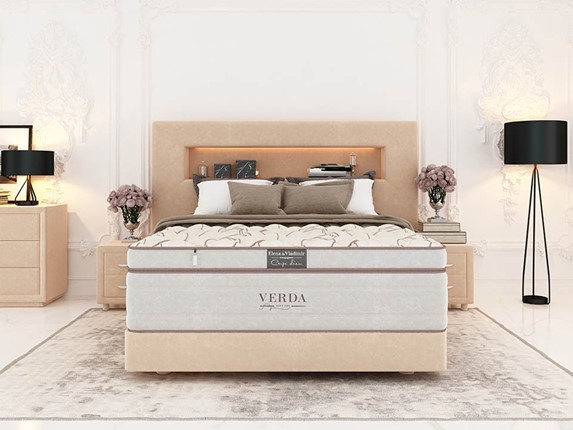 Спальная кровать Smart Compact/Podium M 160х200, Флок (Велсофт Бежевый) в Рязани - изображение
