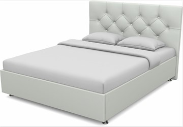 Спальная кровать Моника 1400 с основанием (Nitro White) в Рязани