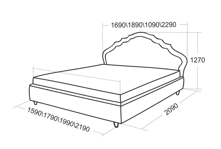 Кровать полутороспальная Эмануэль 1690 в Рязани - изображение 4