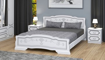 Спальная кровать Карина-6 (Белый Жемчуг) 90х200 в Рязани