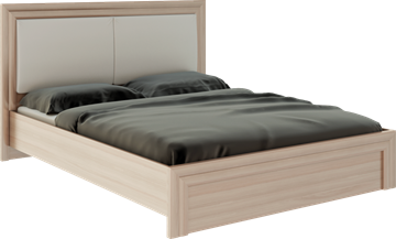 Кровать в спальню Глэдис М31 (Шимо светлый/Белый текстурный) в Рязани