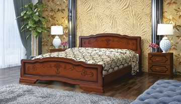Спальная кровать Карина-6 (Орех) 90х200 в Рязани