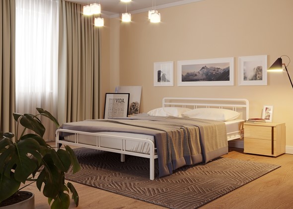 Спальная кровать Леон, 900, белый в Рязани - изображение