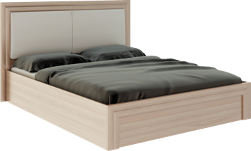 Кровать с механизмом двуспальная Глэдис М32 (Шимо светлый/Белый текстурный) в Рязани