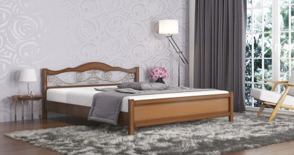Кровать двуспальная Ковка 160*200 с основанием в Рязани - изображение