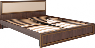 Кровать в спальню Беатрис М10 с мягким изголовьем (Орех Гепланкт) в Рязани