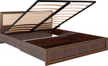 Кровать с подъемным механизмом Беатрис М11 с мягким изголовьем (Орех Гепланкт) в Рязани