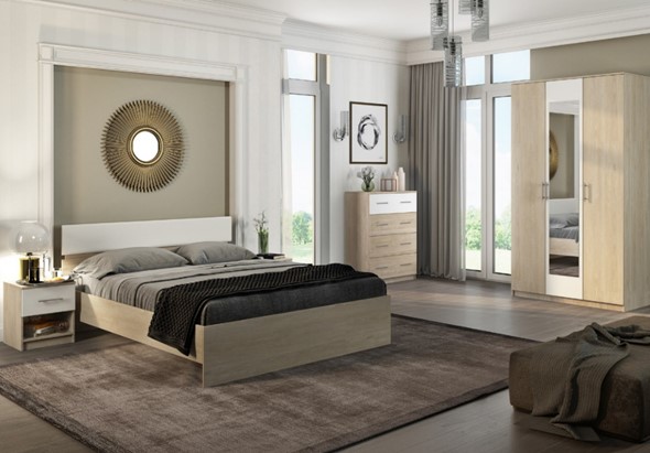 Модульная спальня Светлана, белый/дуб сонома в Рязани - изображение