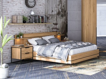 Модульная спальня Норд, Базовый набор, дуб золотой в Рязани - предосмотр