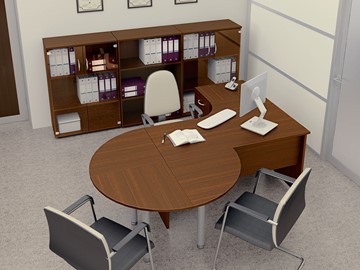 Набор мебели в офис Комфорт №2 (французский орех) в Рязани - предосмотр