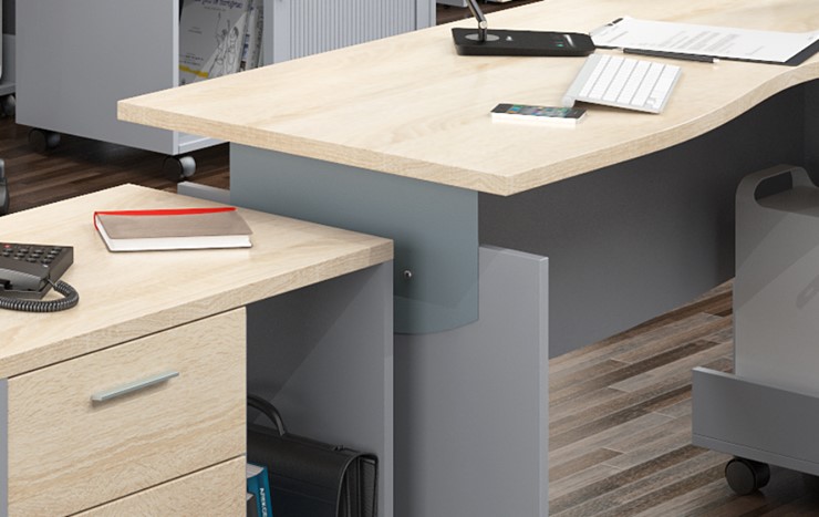 Офисная мебель OFFIX-NEW для 4 сотрудников с двумя шкафами в Рязани - изображение 2
