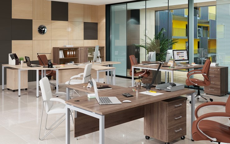 Офисный комплект мебели Xten S 1 - один стол с приставным брифингом в Рязани - изображение