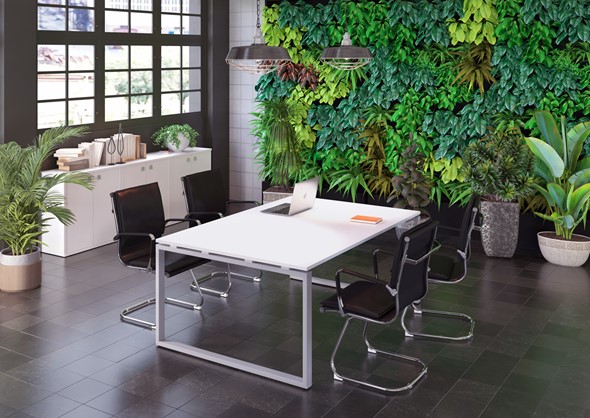 Офисный комплект мебели Metal System Style (Серый/Белый) в Рязани - изображение