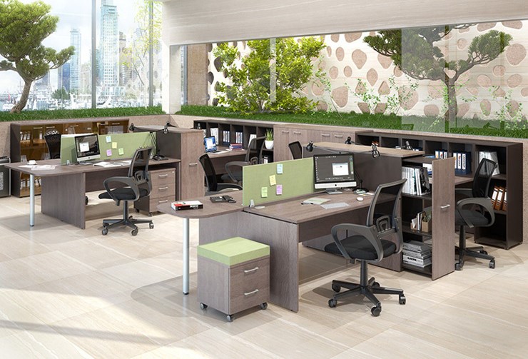 Мебель для персонала Xten для двух сотрудников с тумбочками в Рязани - изображение