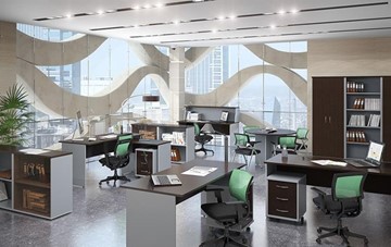 Набор мебели в офис IMAGO четыре рабочих места, стол для переговоров в Рязани - предосмотр