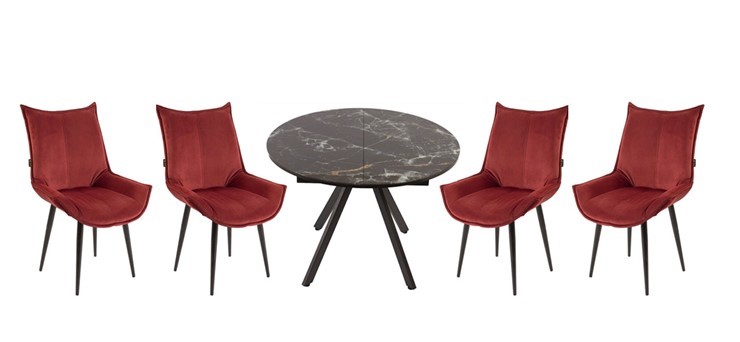 Набор мебели стол Олимп, 4 стула Осло в Рязани - изображение