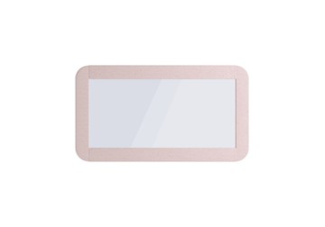 Зеркало прямоугольное Люкс, Велюр Тедди розовый в Рязани