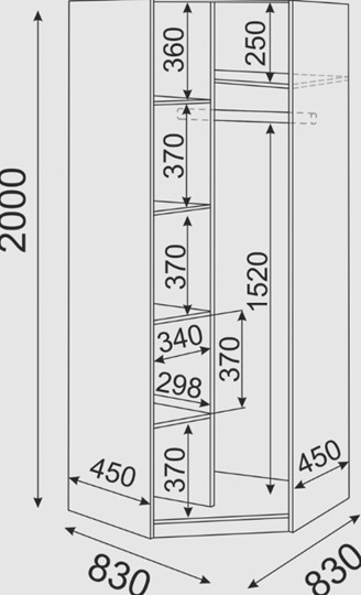 Угловой шкаф Остин М01 в Рязани - изображение 2