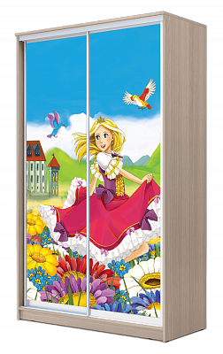 Детский шкаф-купе ХИТ 23-4-17-77-11, Принцесса, шимо светлый в Рязани - изображение