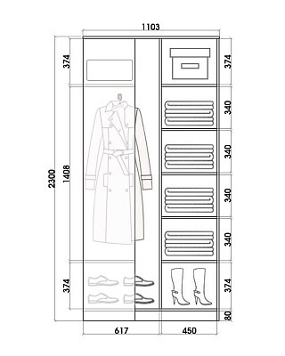 Шкаф-купе угловой Хит-У-23-4-77-17, Абстракция №1, Белый в Рязани - изображение 2