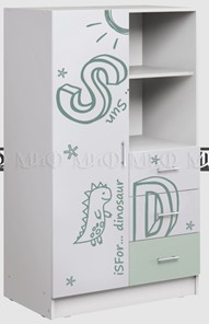 Детский шкаф распашной Алфавит (мята) Комбинированый в Рязани