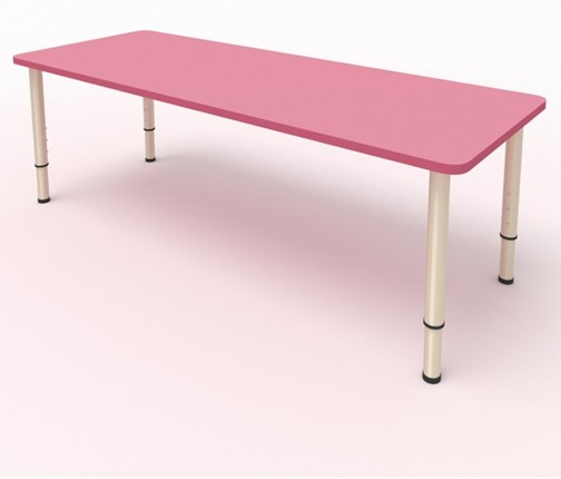 Детский стол 2-местный  (по одну сторону столешн.) СДО-2 (0-3) розовый (МДФ) в Рязани - изображение