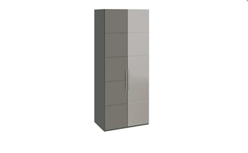 Шкаф распашной Наоми с 1 зеркальной правой дверью, цвет Фон серый, Джут СМ-208.07.04 R в Рязани