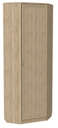 Шкаф распашной 402 угловой со штангой, цвет Дуб Сонома в Рязани - изображение