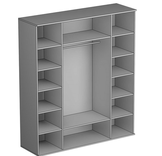 Шкаф четырехдверный Twist, 2 зеркала, (Tw-ШО-04 2г/2зр) в Рязани - изображение 1