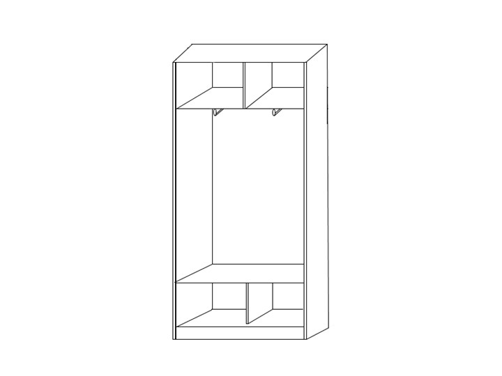Шкаф 2-х дверный 2200х1200х420 с одним зеркалом ХИТ 22-4-12/2-15 Белая шагрень в Рязани - изображение 1