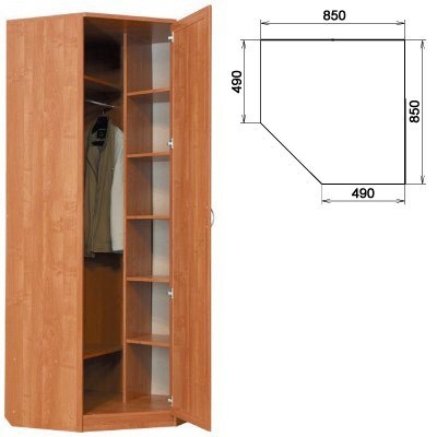 Шкаф распашной 400 угловой, цвет Дуб Сонома в Рязани - изображение 1