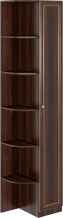 Угловой шкаф-стеллаж Беатрис М14 правый (Орех Гепланкт) в Рязани - изображение