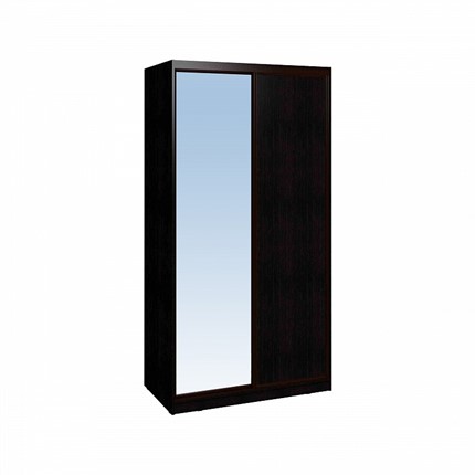 Шкаф 2-х дверный 1200 Домашний Зеркало/ЛДСП, Венге в Рязани - изображение